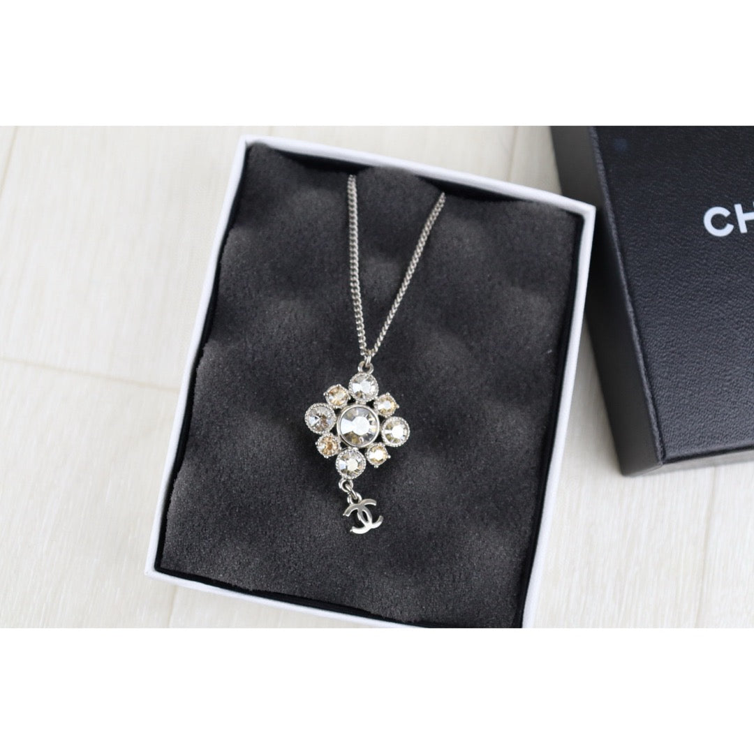 Very Good ( Rank A) ｜CHANEL COCO Mark Colorblock Rhinestone Chocker Necklace｜H25011109