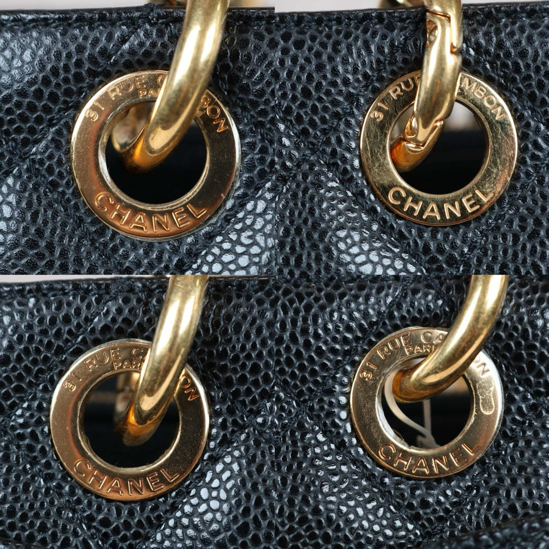 Very Good ( Rank A) ｜ CHANEL Matrasse GST Chain Tote Bag Caviar Skin Black  Made In 2010-2011 Year｜S24080801