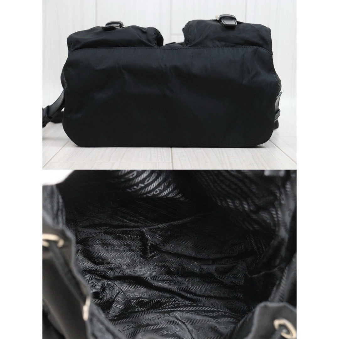 Include Entrupy Certificate of Authenticity｜Very Good ( Rank A)｜Prada Nylon Backpack Medium Black｜26060403