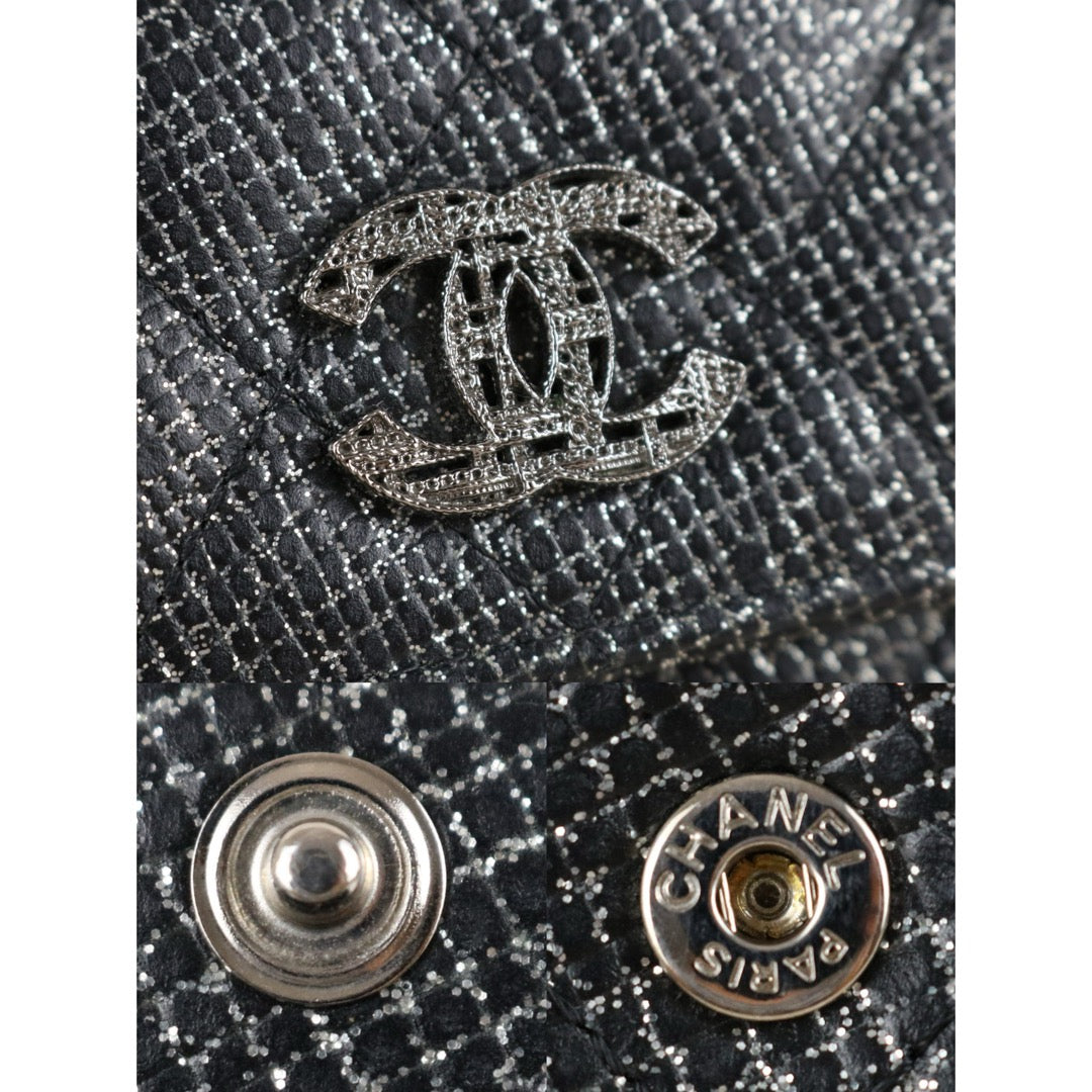 Excellent（Rank SA）｜CHANEL 2013 Earth Series Limited Edition Black Long Wallet Made In 2014 Year｜X25060309