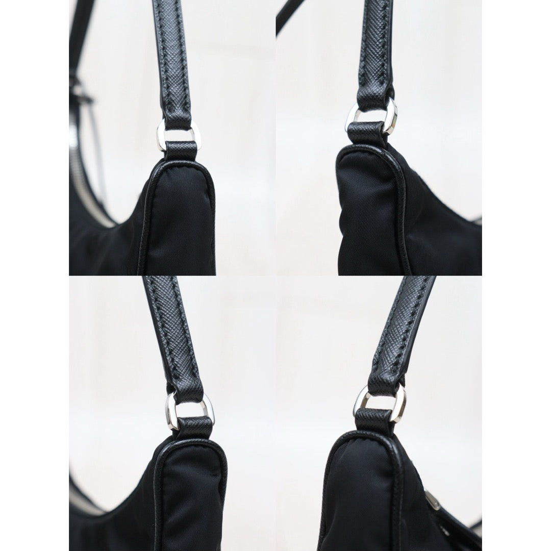 Very Good ( Rank A) ｜ PRADA Re-Edition 2005 HOBO HandBag Black｜S25101608