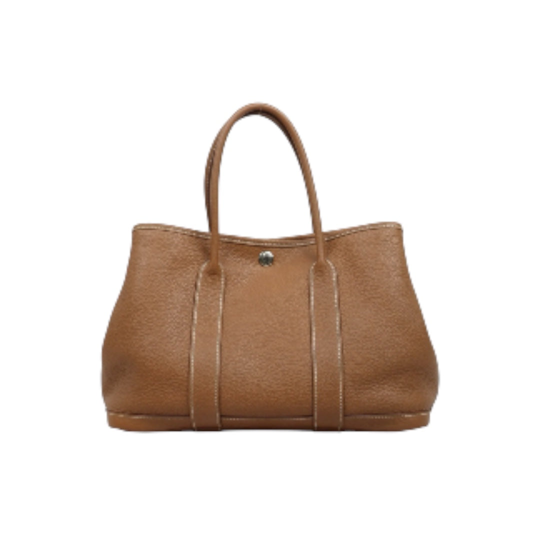Good ( Rank AB)｜ HERMES Negonda Leather Garden Party Gold Handbag30 ◽︎N Stamp Made in 2010Year ｜24122411