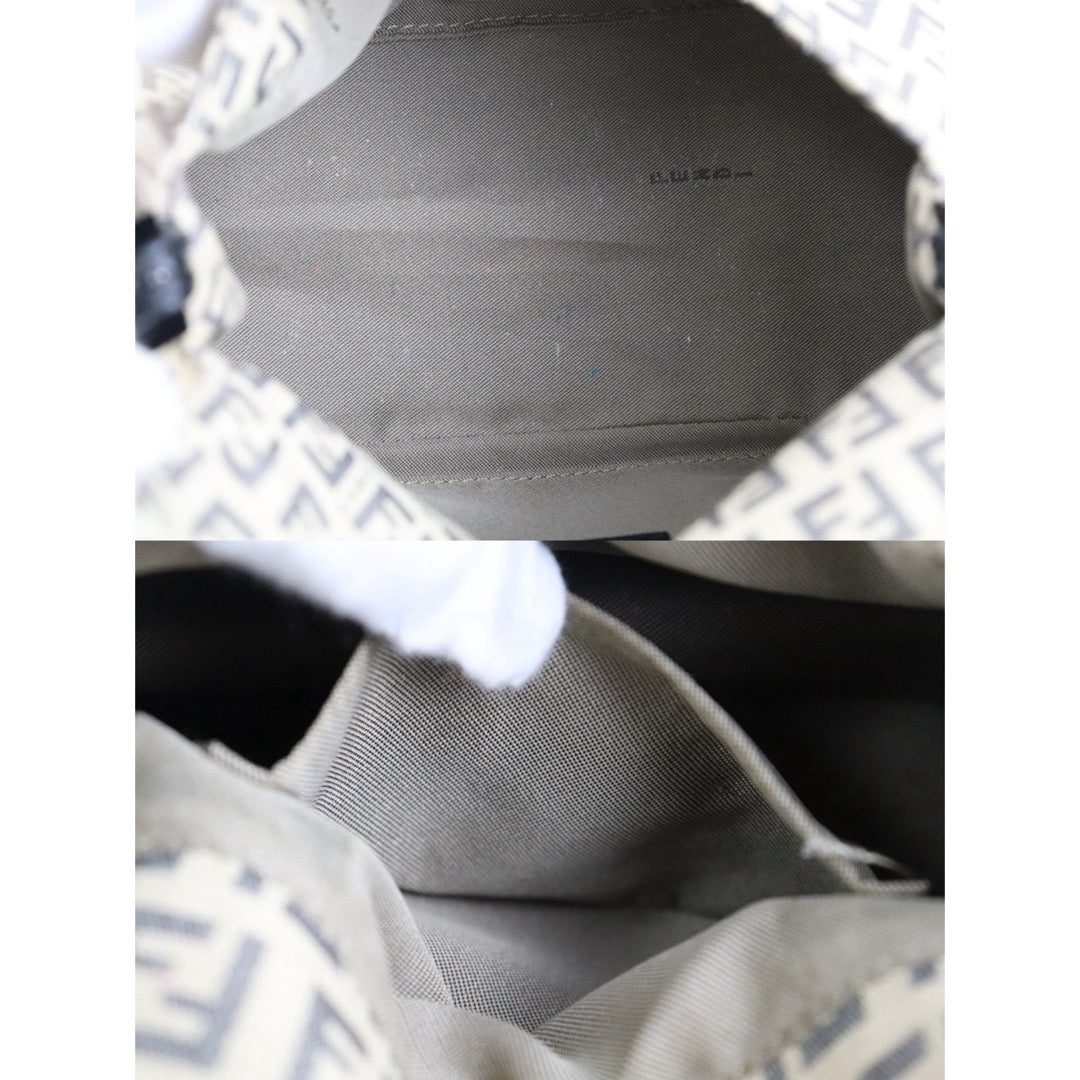 Include Entrupy Certificate of Authenticity｜Good ( Rank AB)｜ FENDI Zucca Mamma Baguette Shoulder Bag Beige｜S26011901