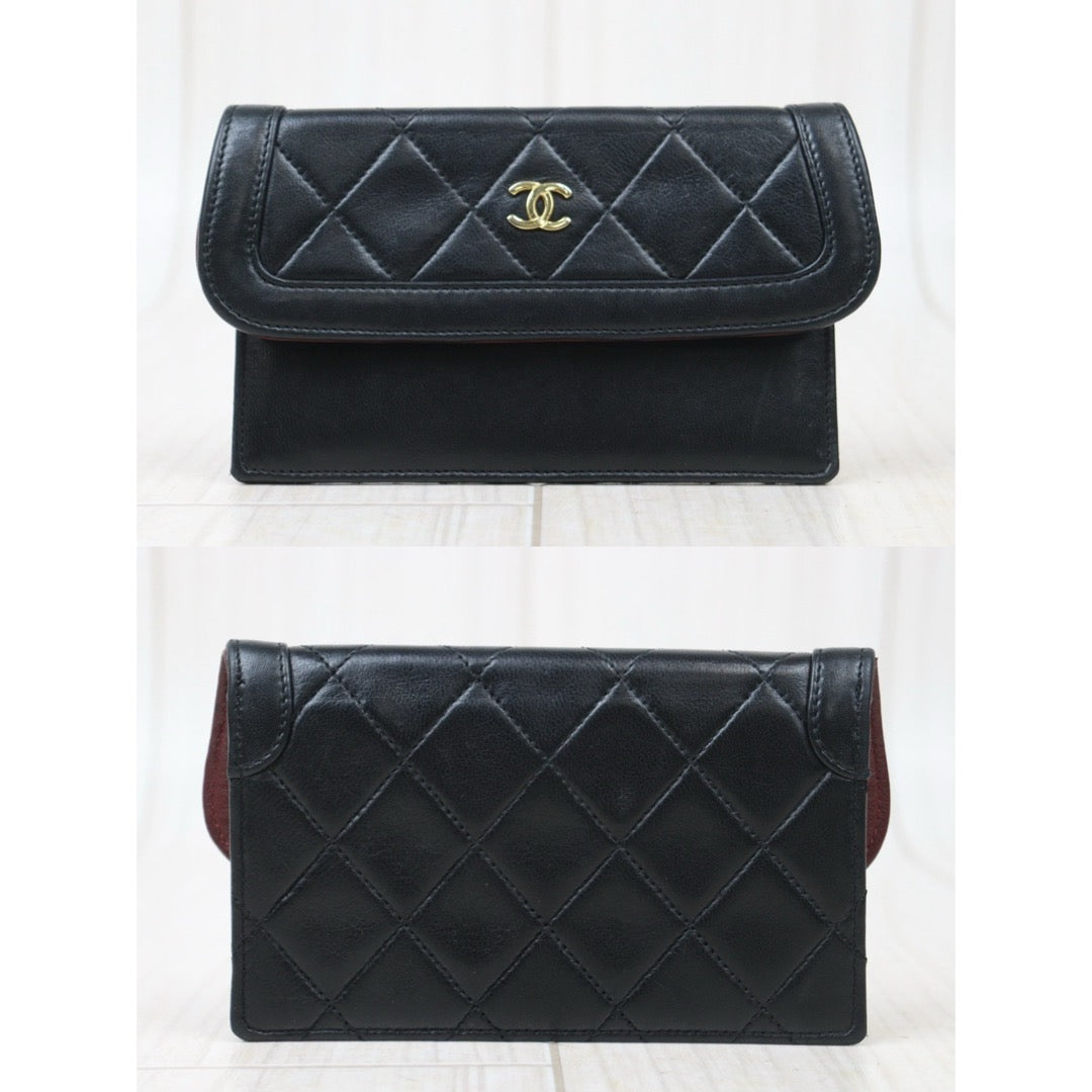 Good ( Rank AB)｜ CHANEL Matrasse Lamb Skin Chain Bag Made in 1989-1991 Year｜P24092413