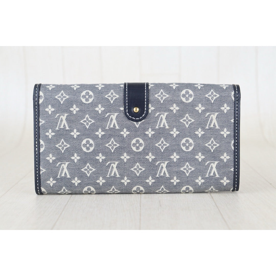 Include Entrupy Certificate of Authenticity｜Very Good ( Rank A)｜ Louis Vuitton Monogram Ldylle Portefeuille Sarah Long Wallet Encre｜Z26091509