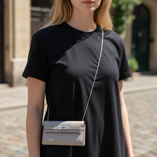 Include Entrupy Certificate of Authenticity｜Excellent（Rank SA)｜ HERMES Epson Kelly Long Wallet  C Stamp Gris Asphalte Made In 2018Year｜W26030403