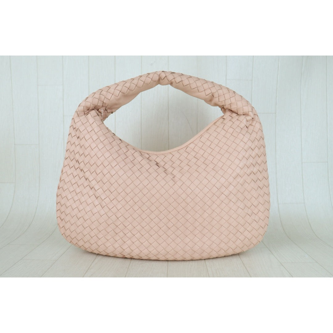 Include Entrupy Certificate of Authenticity｜Very Good ( Rank A)｜ Bottega Veneta Lamb Skin Braid Shoulder Bag  Pink｜S26050601