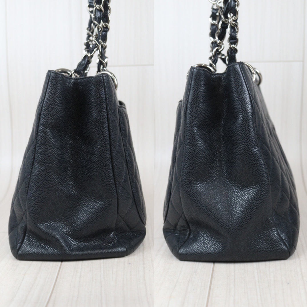 Rank AB ｜ CHANEL Matrasse GST Chain Tote Bag Caviar Skin Black ｜23100609