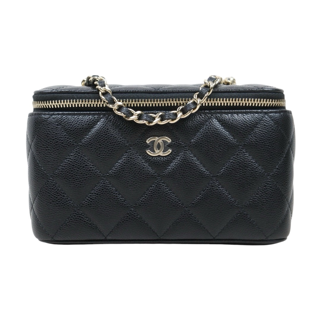 Excellent（Rank SA）｜ CHANEL Caviar Skin Leather Calf Leather Vanity Shoulder Bag  ｜S24112215