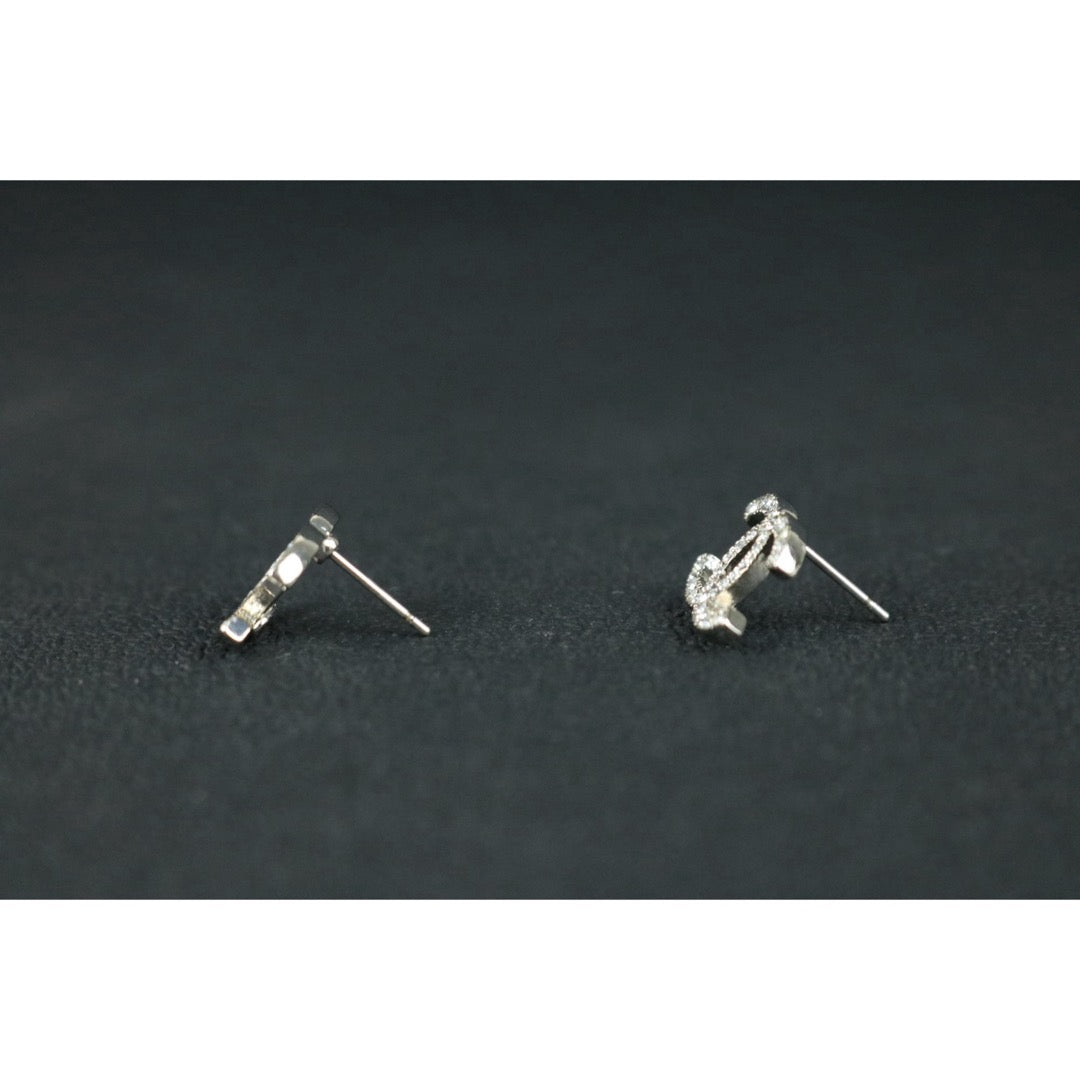 Include Authentic Detective Certificate of Authenticity｜Very Good ( Rank A)｜ CHANEL A14V COCO Mark Rhinestone Earrings Made In 2014Year｜S26050712