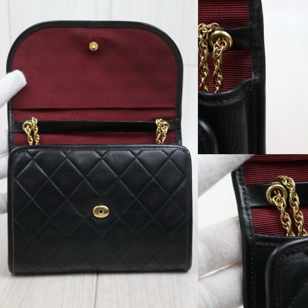 Very Good ( Rank A)｜ CHANEL Mini Coco Mark  Lambskin Matrasse Chain Shoulder Bag ｜25120617