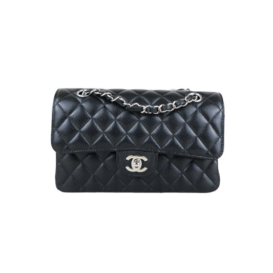 Excellent（Rank SA）｜Full Set CHANEL  Caviar Skin Matrasse Double Flap 23 Shoulder Bag Black Made In 2020Year｜W25070803