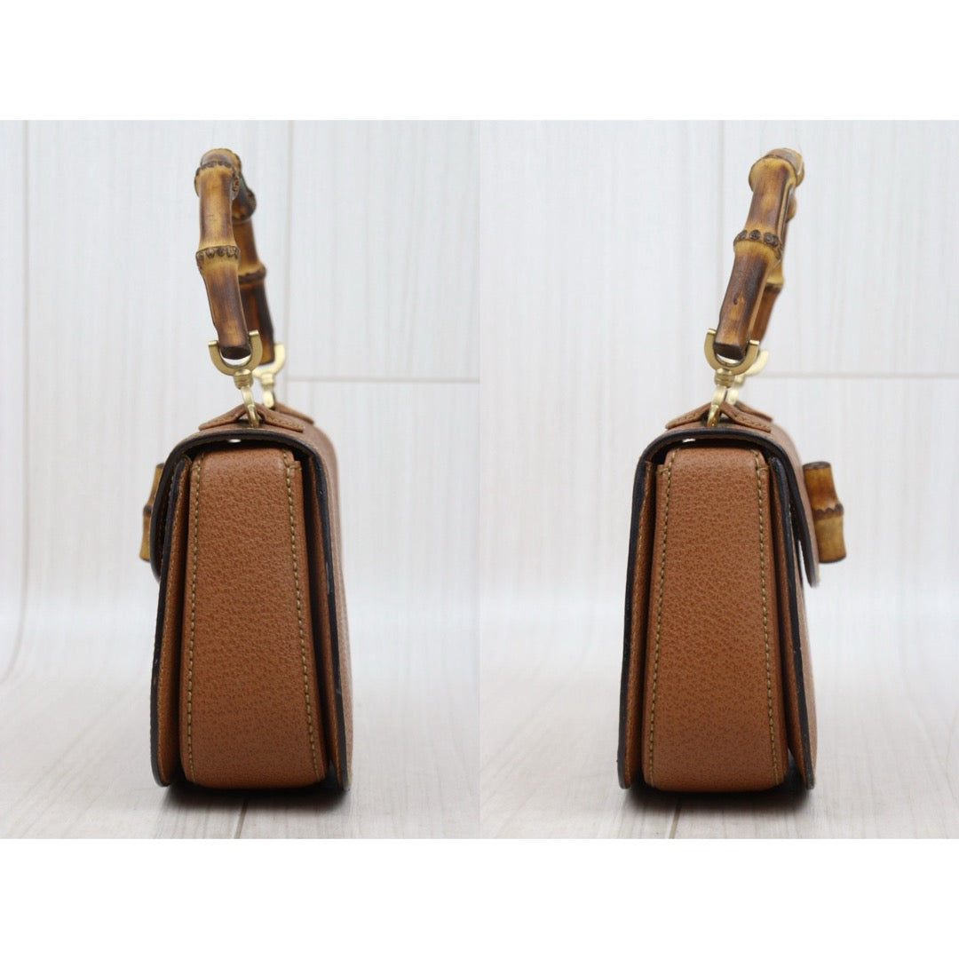 Very Good ( Rank A) ｜ GUCCI Vintage Bamboo Hand Bag  Brown ｜25060302