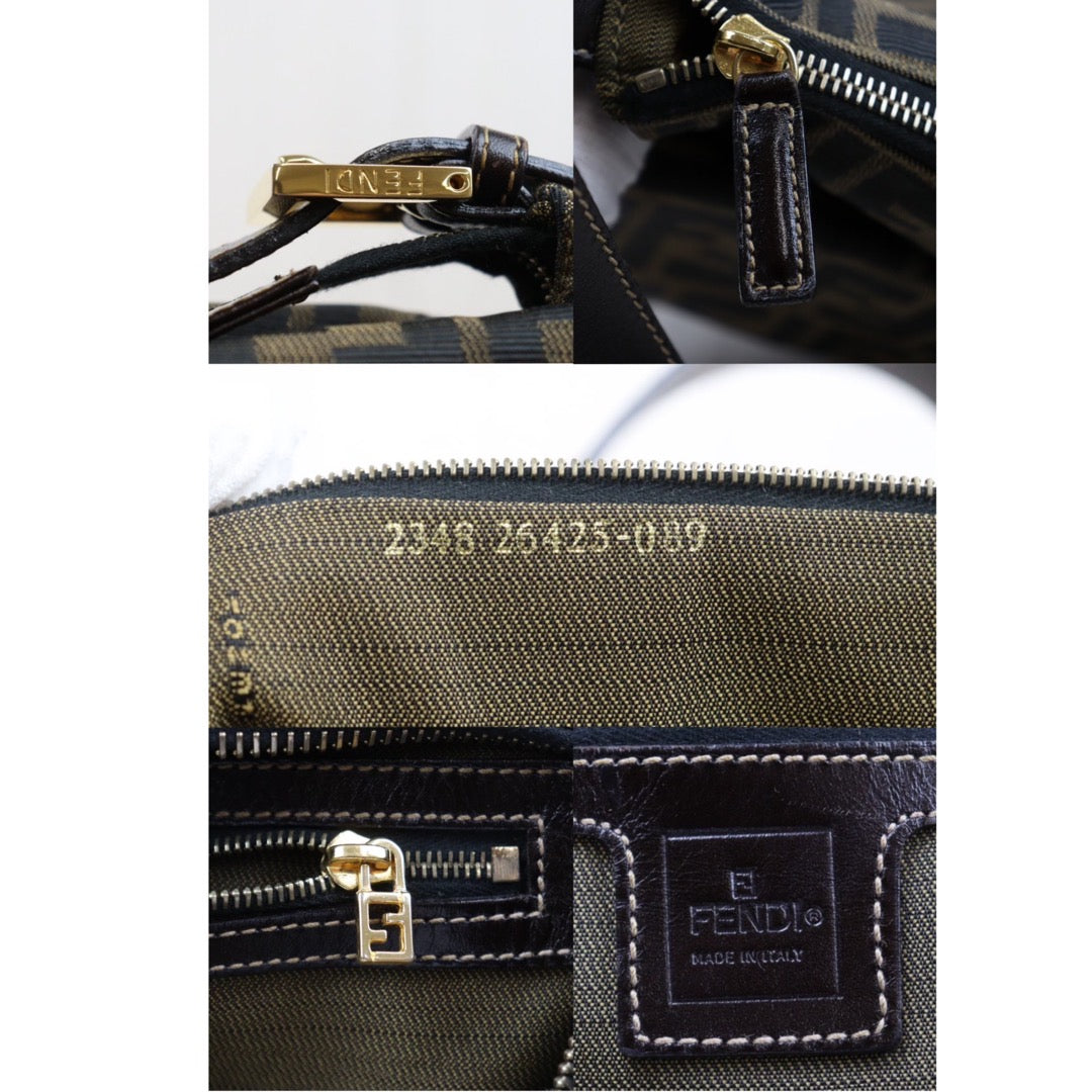 Rank A｜ FENDI Zucca Mamma Baguette Shoulder Bag Gold Hardware｜24032913