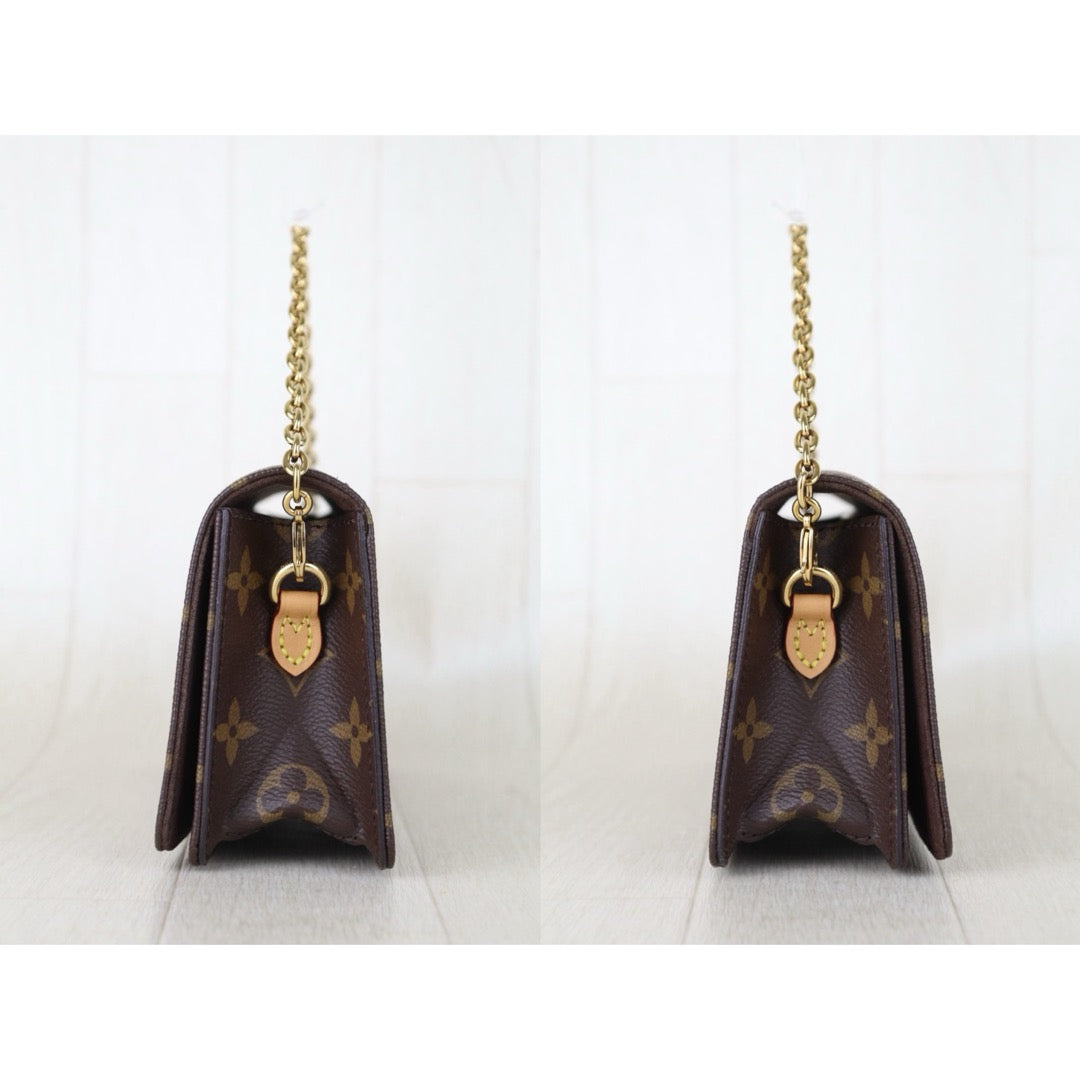 Include Entrupy Certificate of Authenticity｜Very Good ( Rank A)｜ Louis Vuitton Monogram  Lily Flap WOC Chain Shoulder Bag IC Chips Model｜S26062212