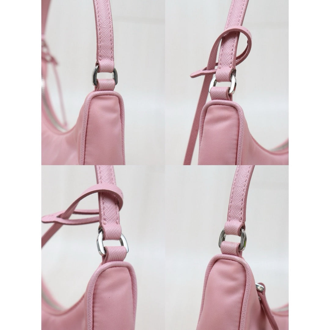 Very Good ( Rank A)｜ PRADA Re-Edition 2005 Nylon Hobo Shoulder Bag Pink｜S25110417