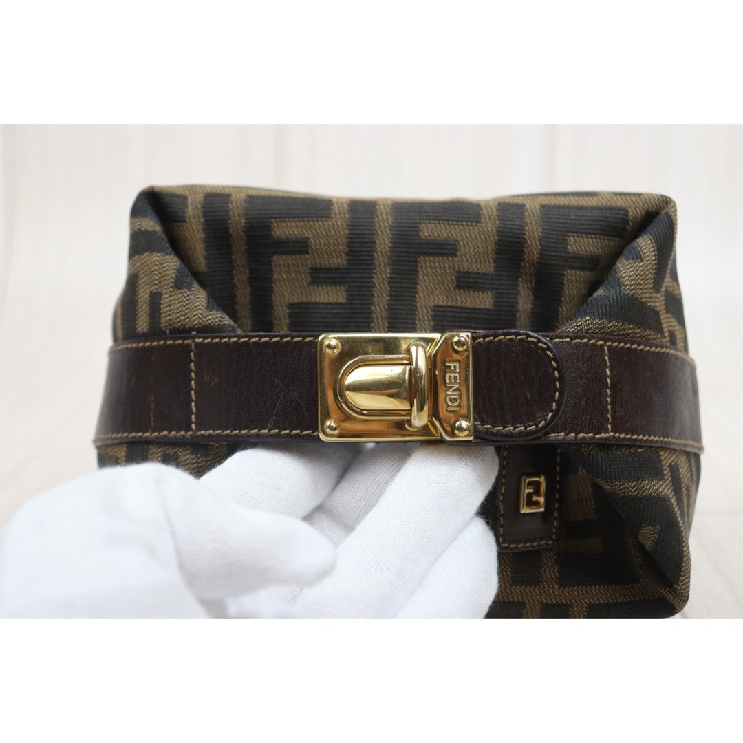 Include Entrupy Certificate of Authenticity｜Good ( Rank AB)｜ FENDI PM Zucca Handbag ｜26082106