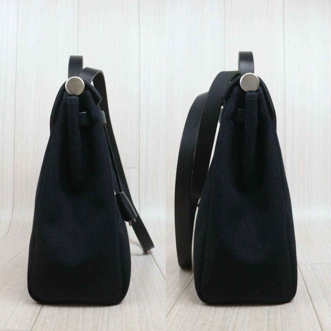 Include Entrupy Certificate of Authenticity｜Good ( Rank AB)｜ HERMES Herbag PM Hang Bag □D Stamp  ｜26082807