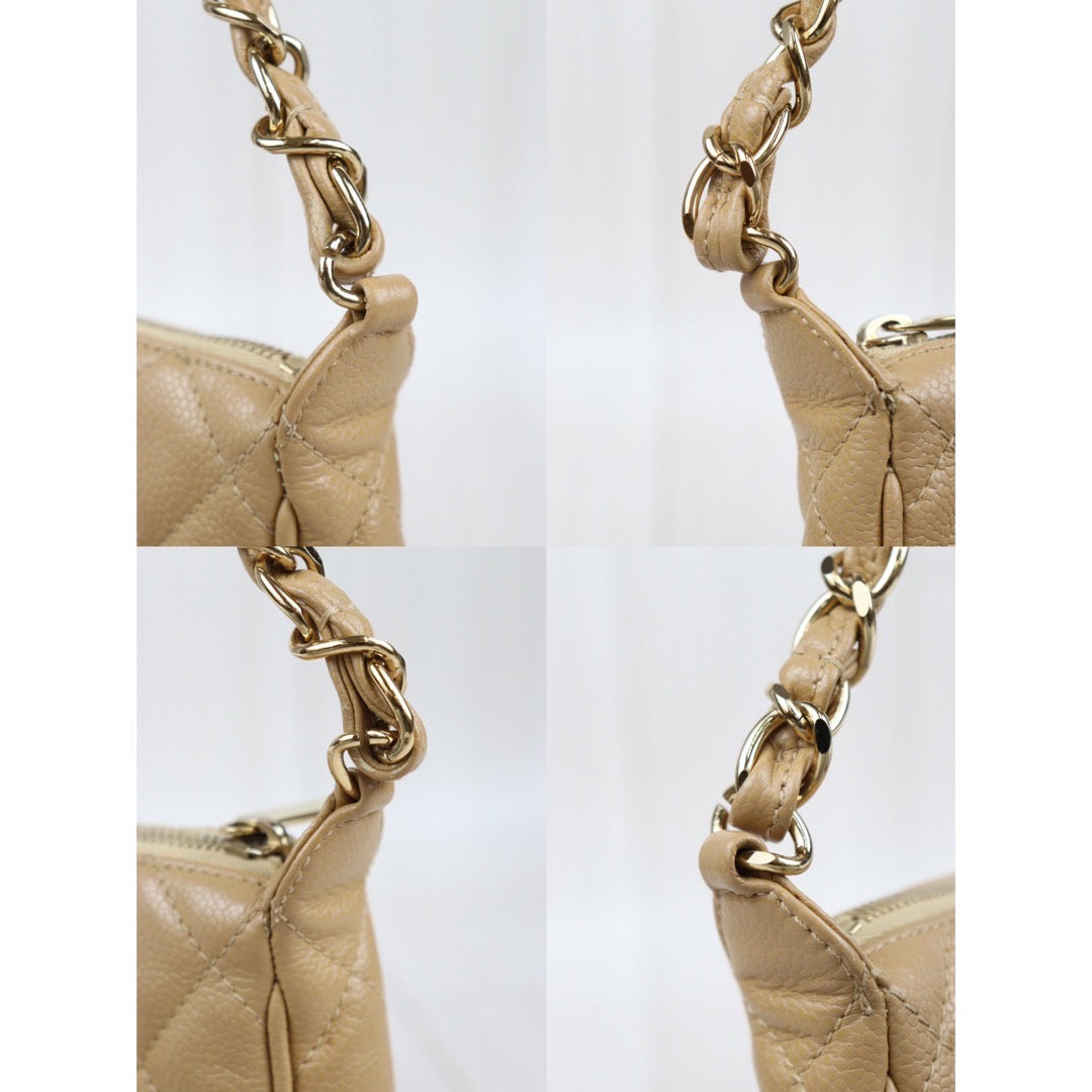 Rank A ｜ CHANEL Matrasse  Classic Chain Shoulder Bag Beige Made In 2003-2004 Year  ｜24020903