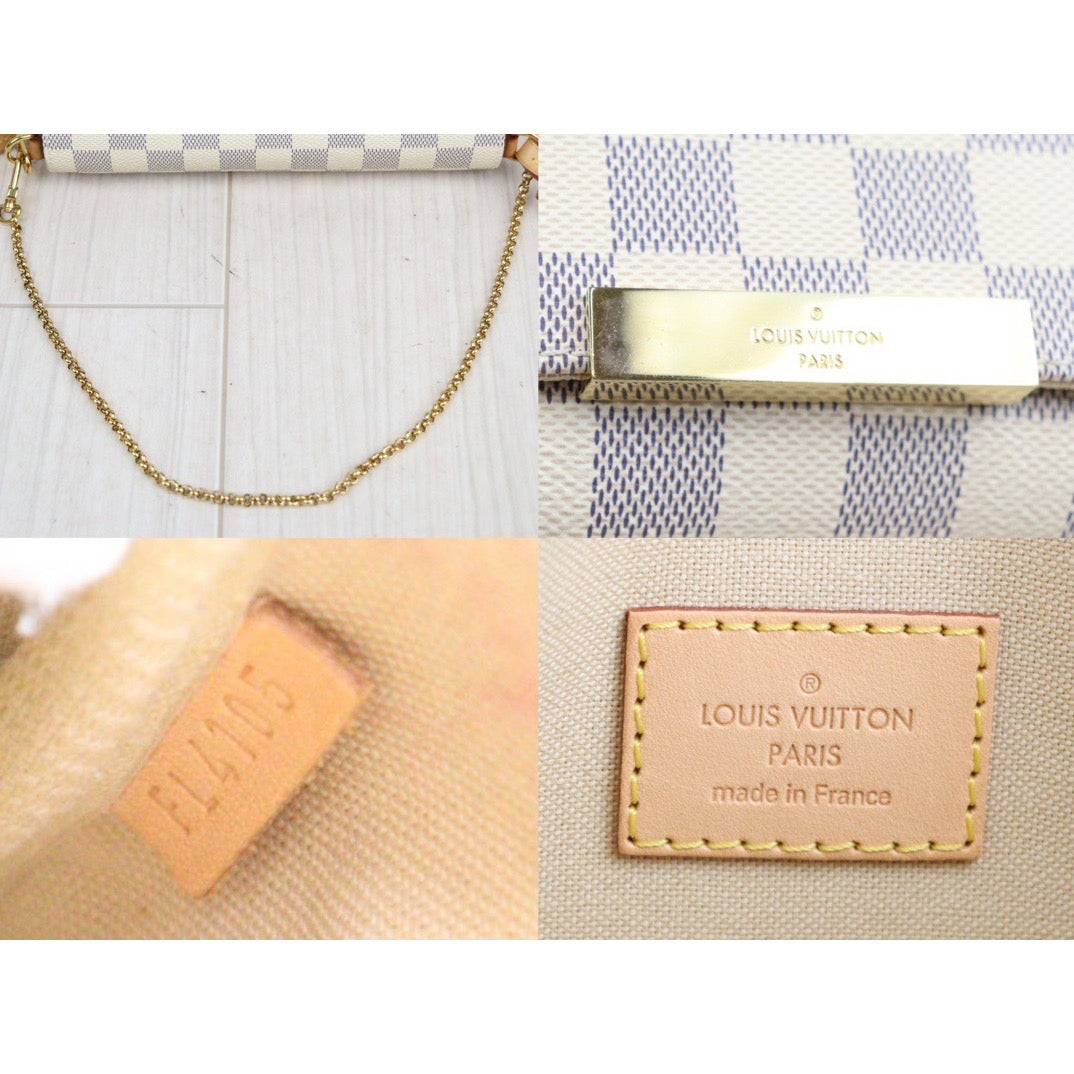 Rank A ｜ Louis Vuitton Damier Azur Favorite PM Shoulder Bag｜J24022740