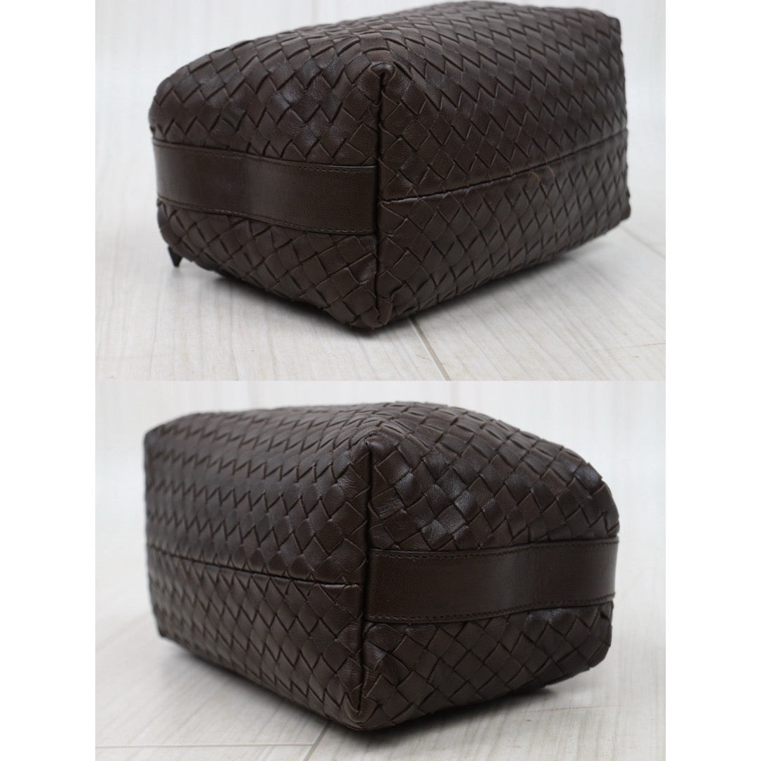 Very Good ( Rank A)｜ Bottega Veneta Lamb Skin  Braid HandBag Brown｜25052909