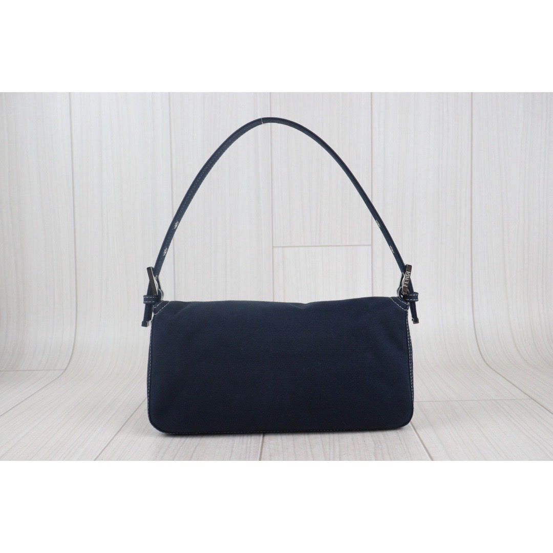 Rank A ｜  FENDI Denim Baguette Shoulder Bag  ｜23090906