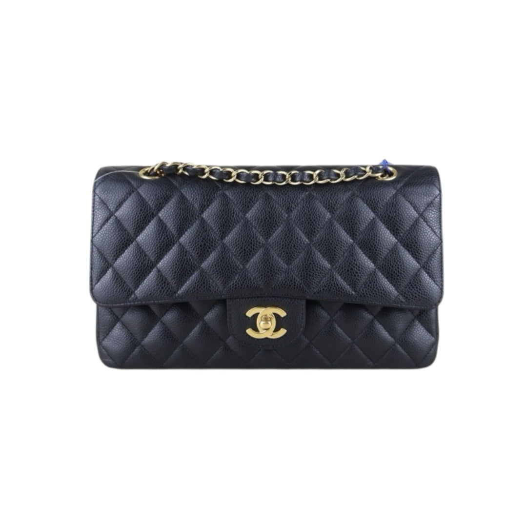 Include Entrupy Certificate of Authenticity｜Good ( Rank AB)｜ CHANEL Caviar Skin Calf Leather Double Flap 25 Shoulder Bag  Made In 2008-2009 Year｜S26061901