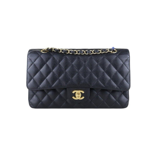 Include Entrupy Certificate of Authenticity｜Good ( Rank AB)｜ CHANEL Caviar Skin Calf Leather Double Flap 25 Shoulder Bag  Made In 2008-2009 Year｜S26061901