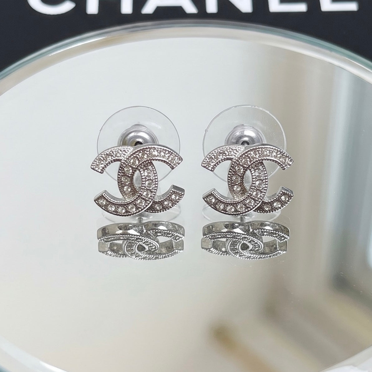 Include Authentic Detective Certificate of Authenticity｜Very Good ( Rank A) ｜CHANEL C20A COCO Mark Rhinestone Earrings Made In 2020 Year｜26093004