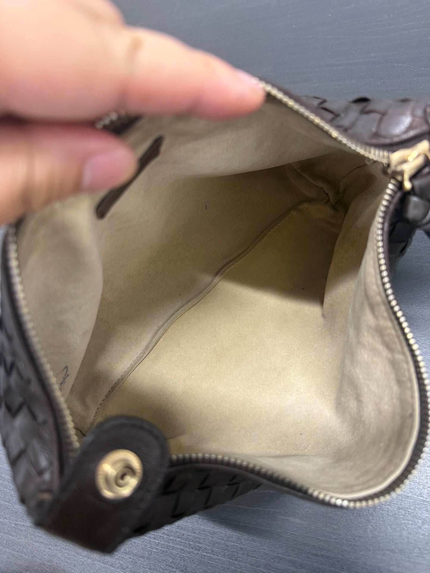 First installment 1/3｜Good ( Rank AB)｜ Bottega Veneta Lamb Skin  Braid HandBag Brown