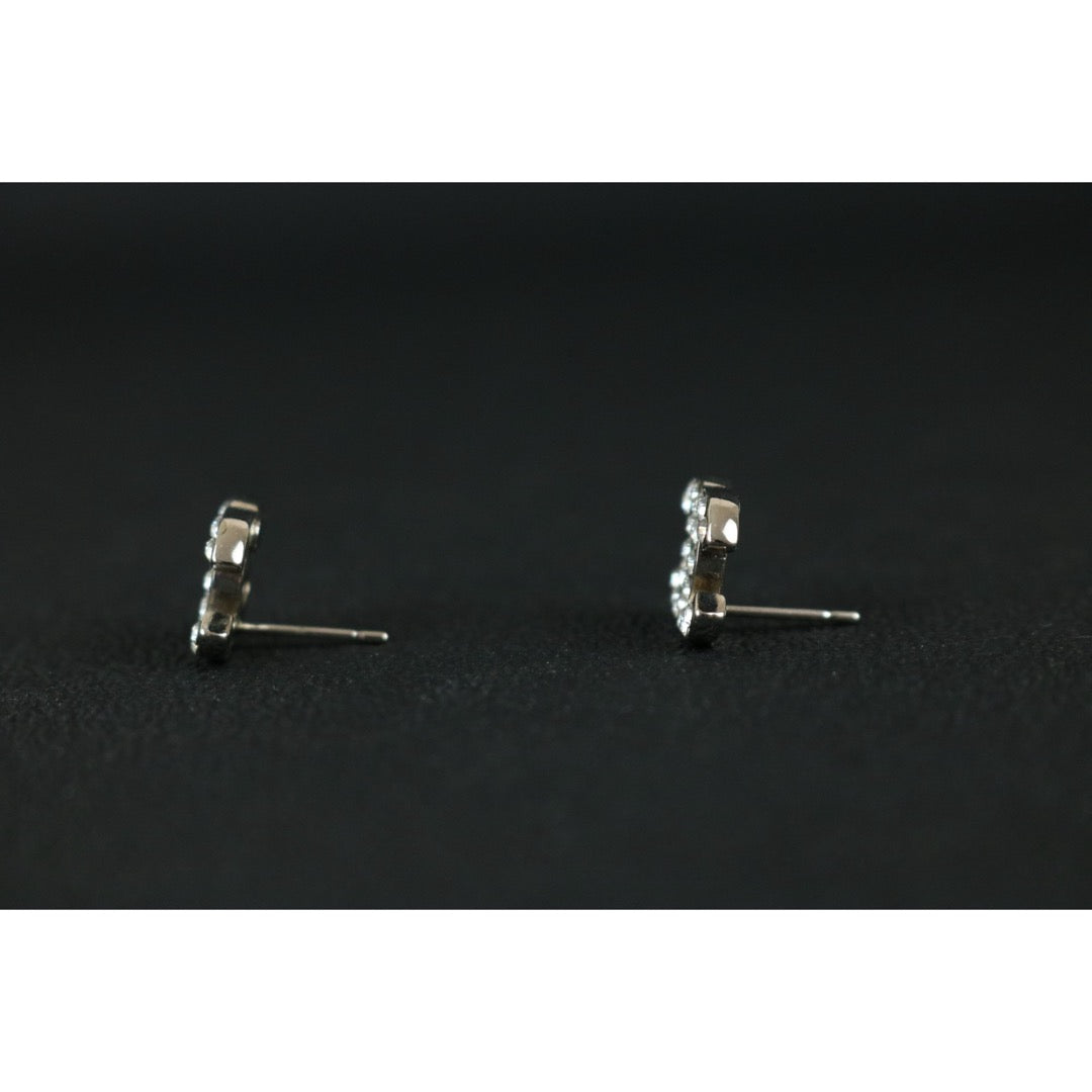 Include Authentic Detective Certificate of Authenticity｜Very Good ( Rank A) ｜CHANEL 08V COCO Mark Rhinestone Earrings Made In 2008Year｜S26040813