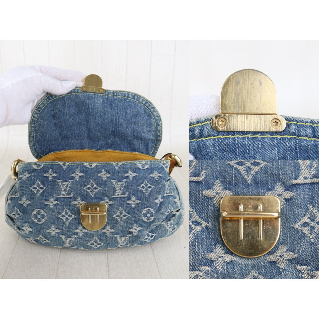 Include Entrupy Certificate of Authenticity｜Good ( Rank AB)｜Louis Vuitton Monogram Denim Mini Pleaty  ShoulderBag｜Z26092908