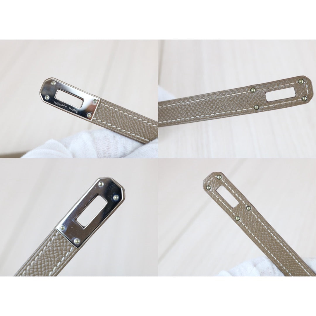 Very Good ( Rank A)｜ HERMES Epsom Kelly Wallet Etoupe Gray □X Stamp Made In 2016Year｜X25110337