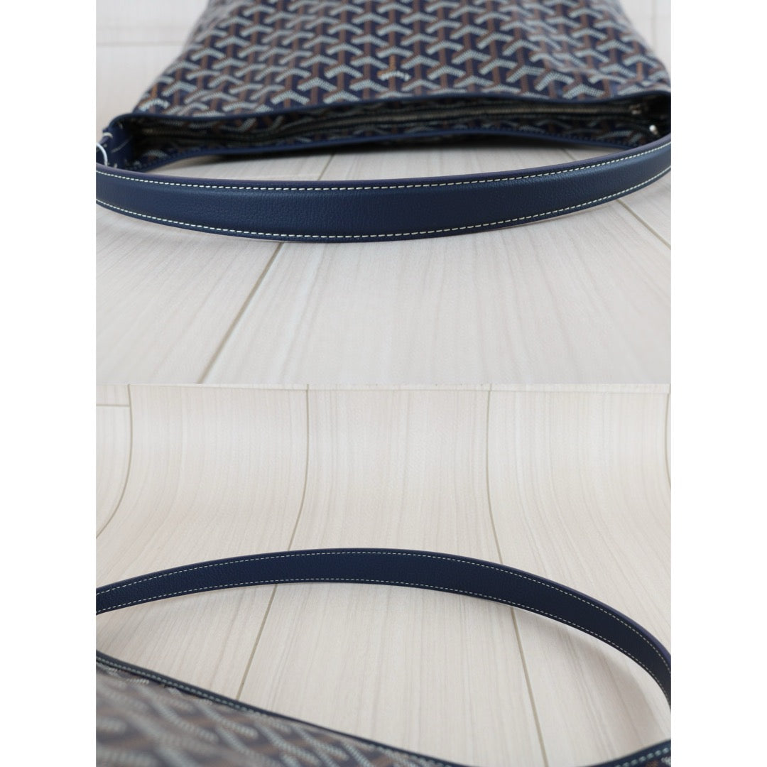 Excellent（Rank SA）｜ Goyard Boheme Hobo Shoulder Bag Navy Blue｜B25011001