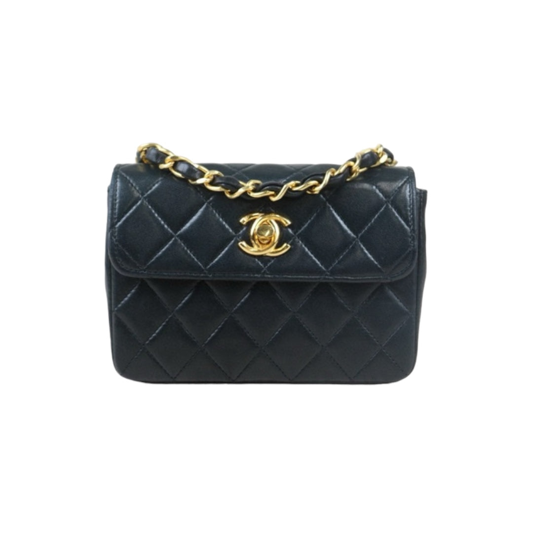 Good ( Rank AB) ｜ CHANEL  Lamb Skin Chain Mini CF  Shoulder Bag Made in 1986-1988Year ｜Y24082603