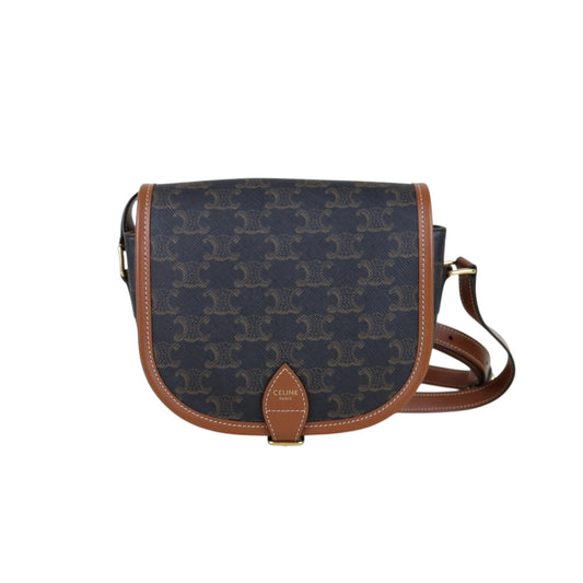 Very Good ( Rank A) ｜ CELINE Macadam Triomphe Cross Body Shoulder Bag Current Model｜S25081011