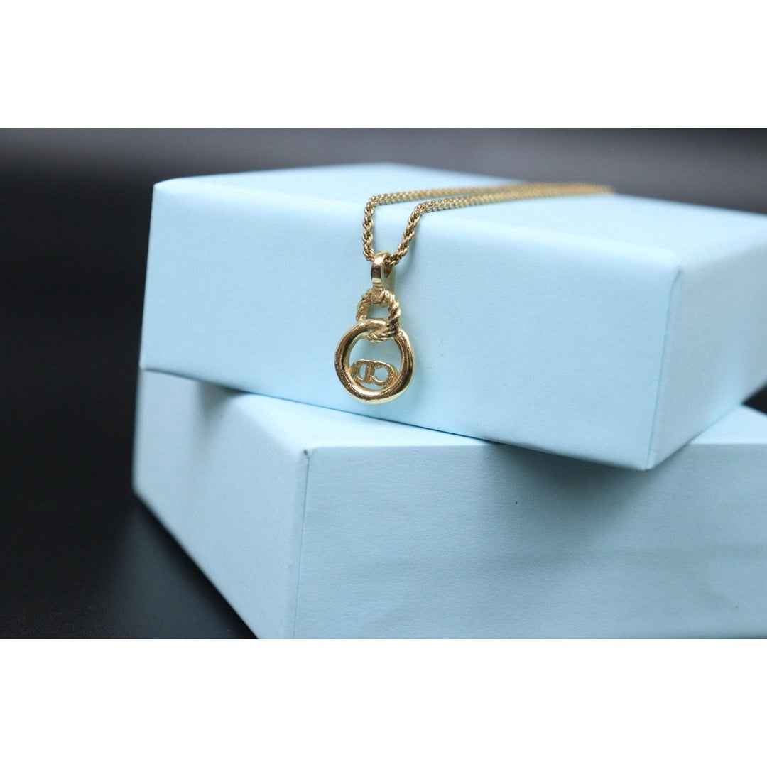 Good ( Rank AB)｜ Dior CD Necklace Gold Plated ｜V24110751