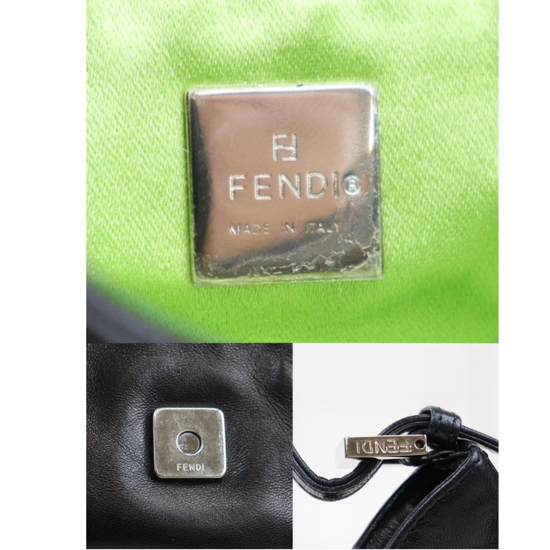 Rank A ｜ FENDI Lamb Leather Mini Croissant Pouch ｜Q24032917