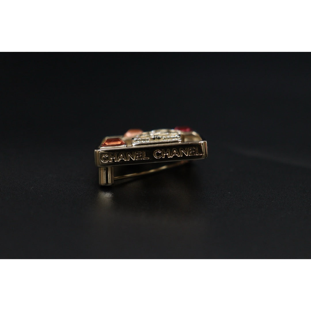 Excellent（Rank SA）｜ CHANEL A23B Coco Mark  Rhinestone Square Brooch ｜S26031024