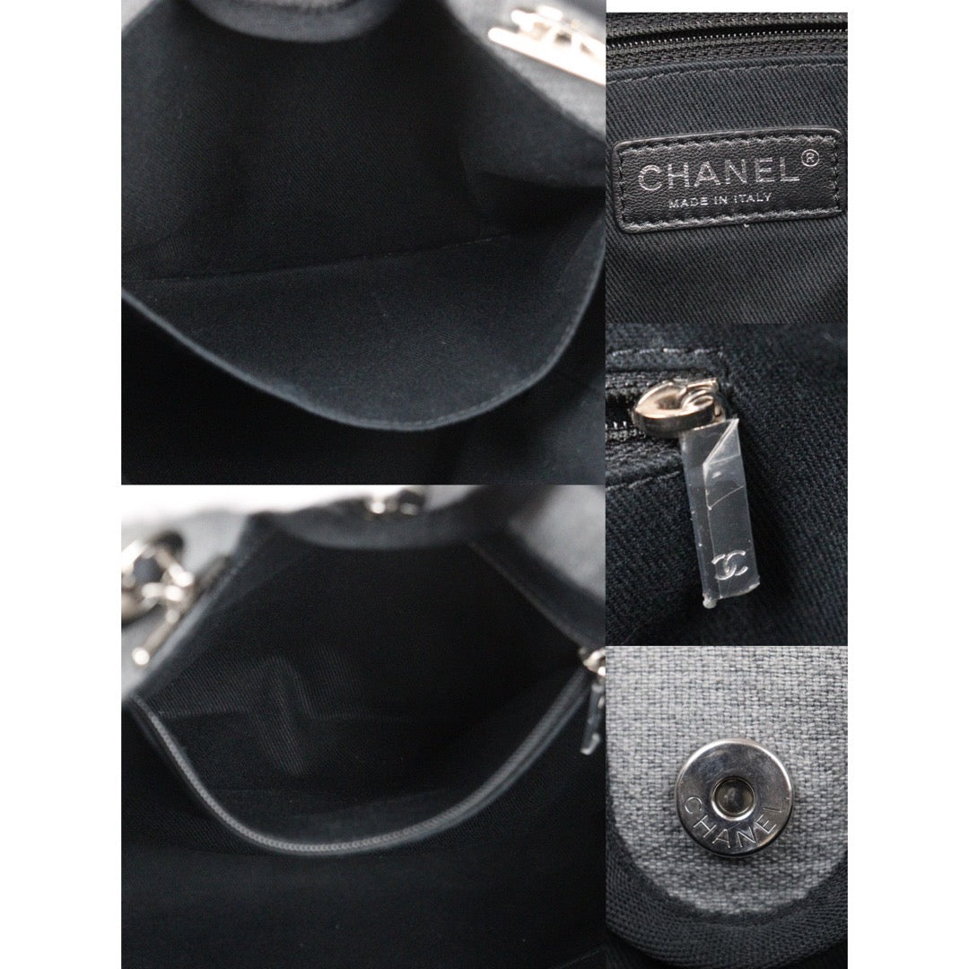 Rank A｜ CHANEL Canvas Tote Bag Gray Small Made In 2012 Year｜24050901