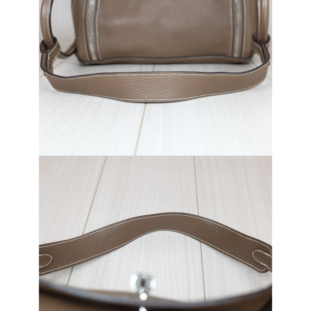 Very Good ( Rank A)｜ Hermes Lindy 30 TC Leather Silver Hardware Shoulder Bag X stamp  ｜S24072105