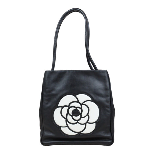 Rank A ｜ CHANEL Camellia Lamb Skin ToteBag  Made In 2002～2003 Year ｜24012519