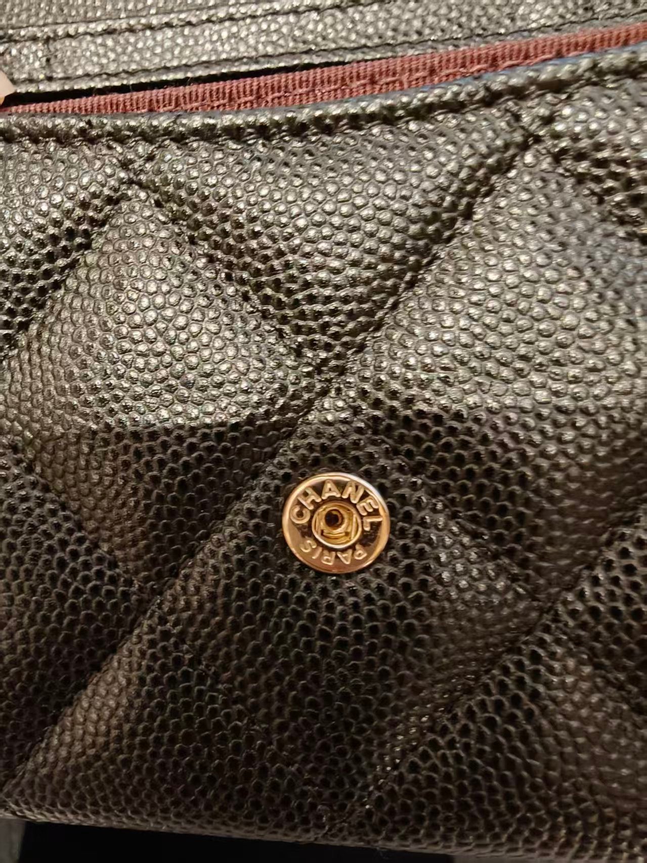 Include Entrupy Certificate of Authenticity｜CHANEL Caviar Skin Chain Shoulder Bag Black