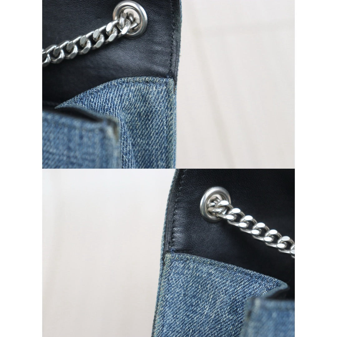 Good ( Rank AB)｜  Saint Laurent YSL Denim Chain Shoulder Bag ｜P25101309
