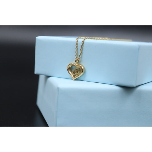 Include Authentic Detective Certificate of Authenticity｜Very Good ( Rank A) ｜ Dior CD  Heart Necklace Golden Plated ｜V25110621