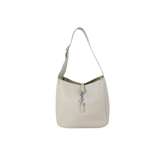 Very Good ( Rank A)｜  Saint Laurent YSL Calf Leather  LE 5A7 Hobo Shoulder Bag PM Sea Salt Color｜S25110317