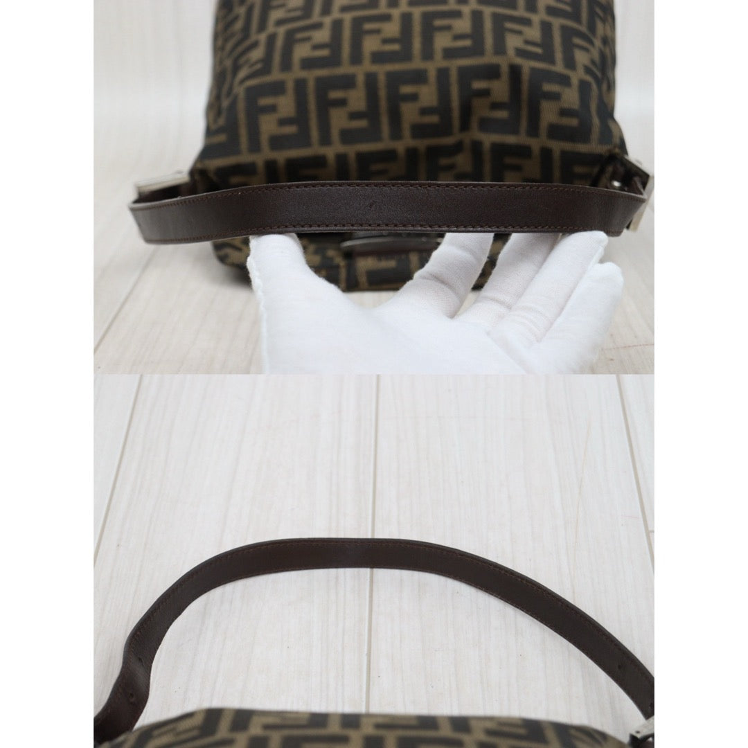 Good ( Rank AB)｜ FENDI Zucca Mamma Shoulder Bag Silver Hardware｜25112506