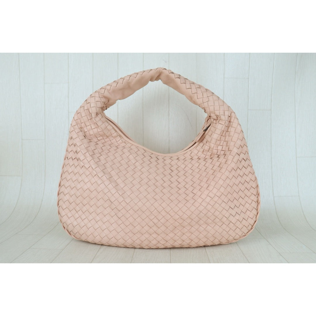 Include Entrupy Certificate of Authenticity｜Very Good ( Rank A)｜ Bottega Veneta Lamb Skin Braid Shoulder Bag  Pink｜S26050601