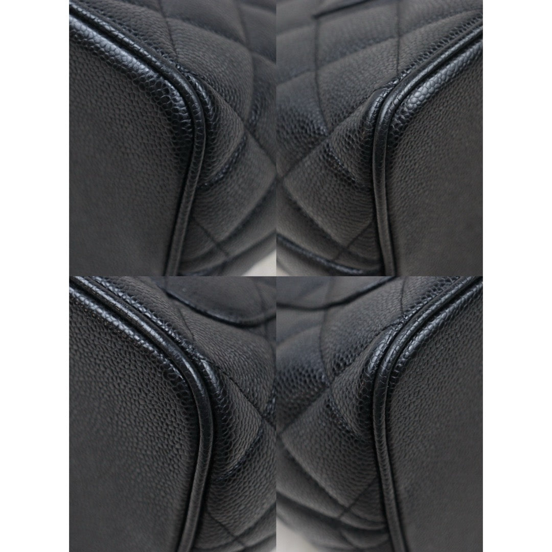 Very Good ( Rank A) ｜ CHANEL Caviar Skin Leather Calf Leather Tote Bag Black Made In 2000～2002 Year｜24122615
