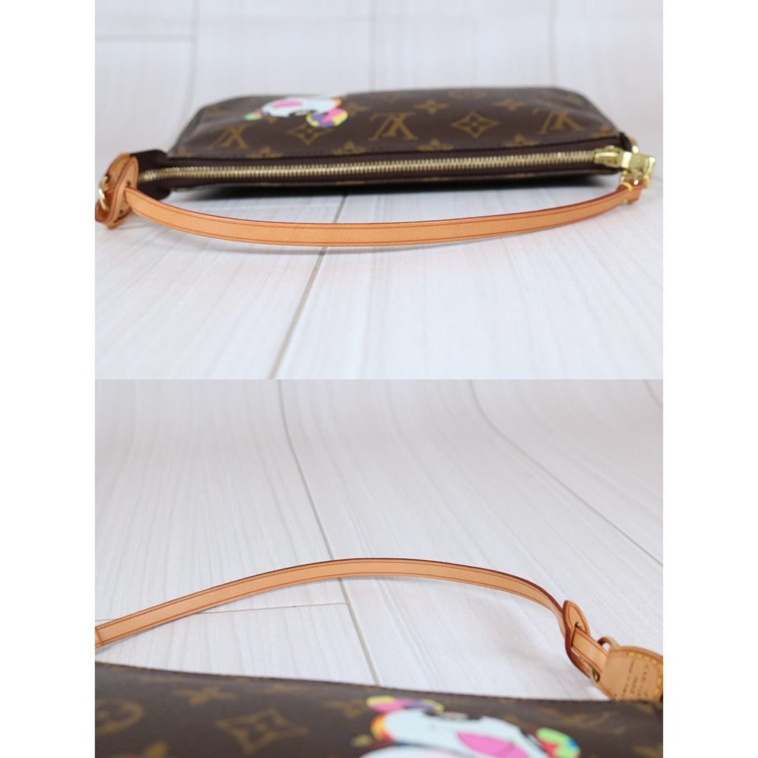 Very Good ( Rank A)｜ LV Takashi Murakam Panda Monogram Pochette Accessoires ｜S24100204